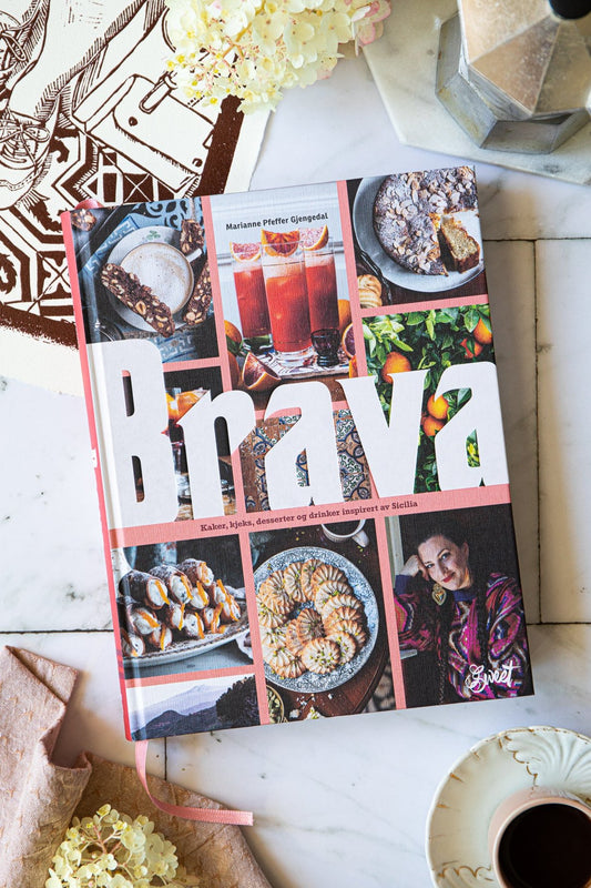 A signed copy of the cookbook "Brava"