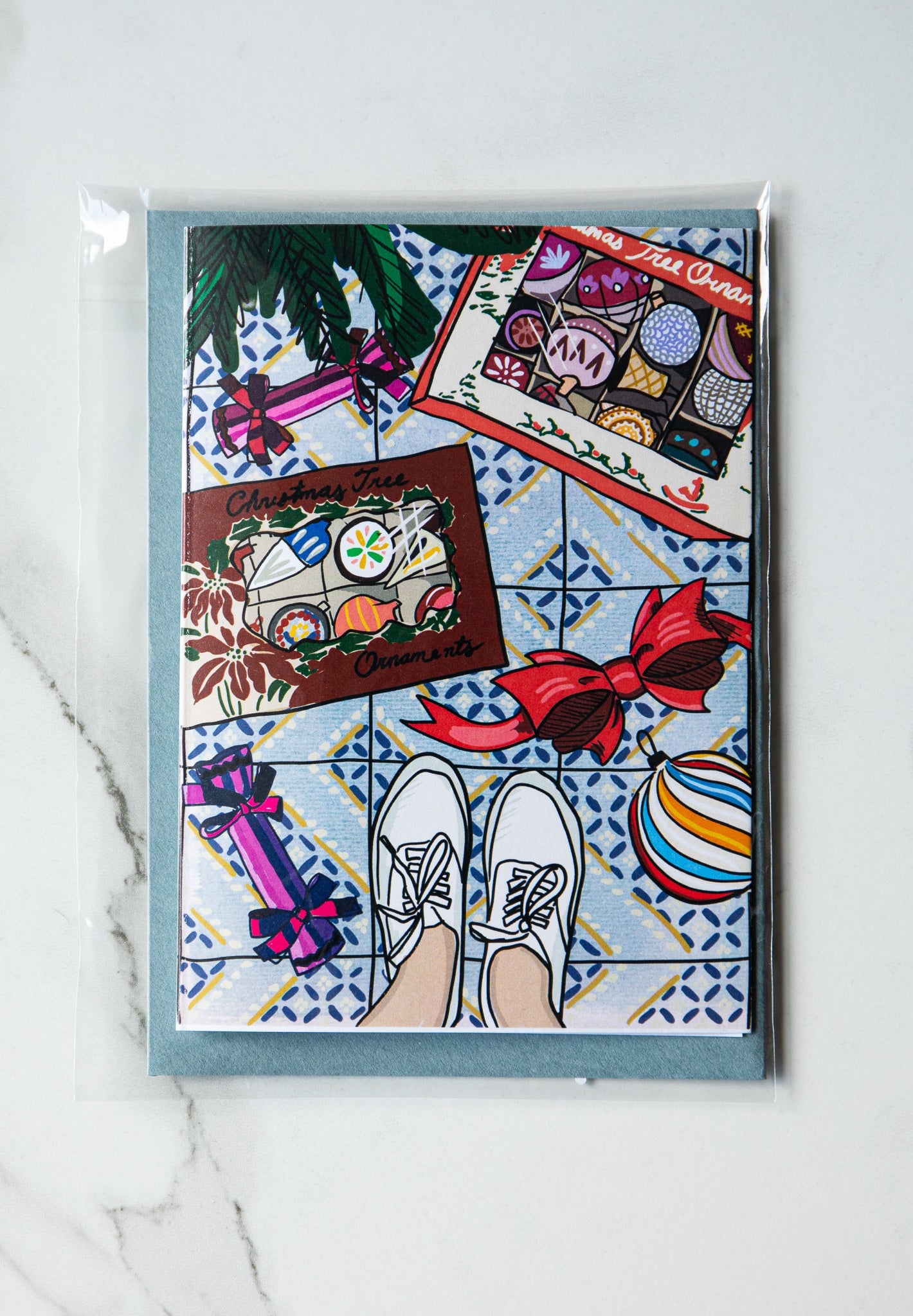 Christmas card "Sicilian Christmas tiles"