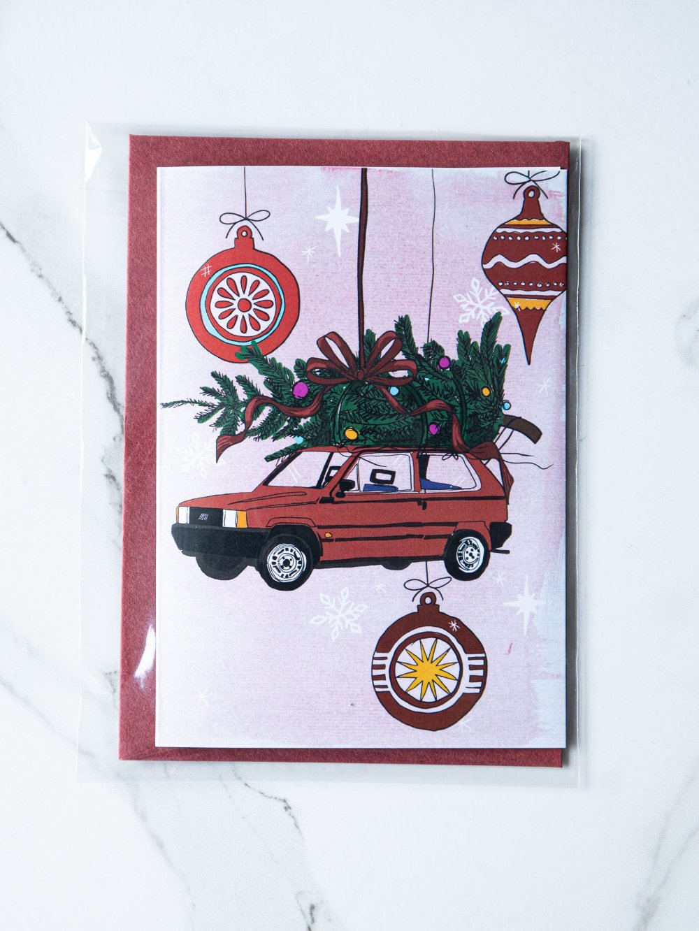 Christmas card "Fiat Panda"