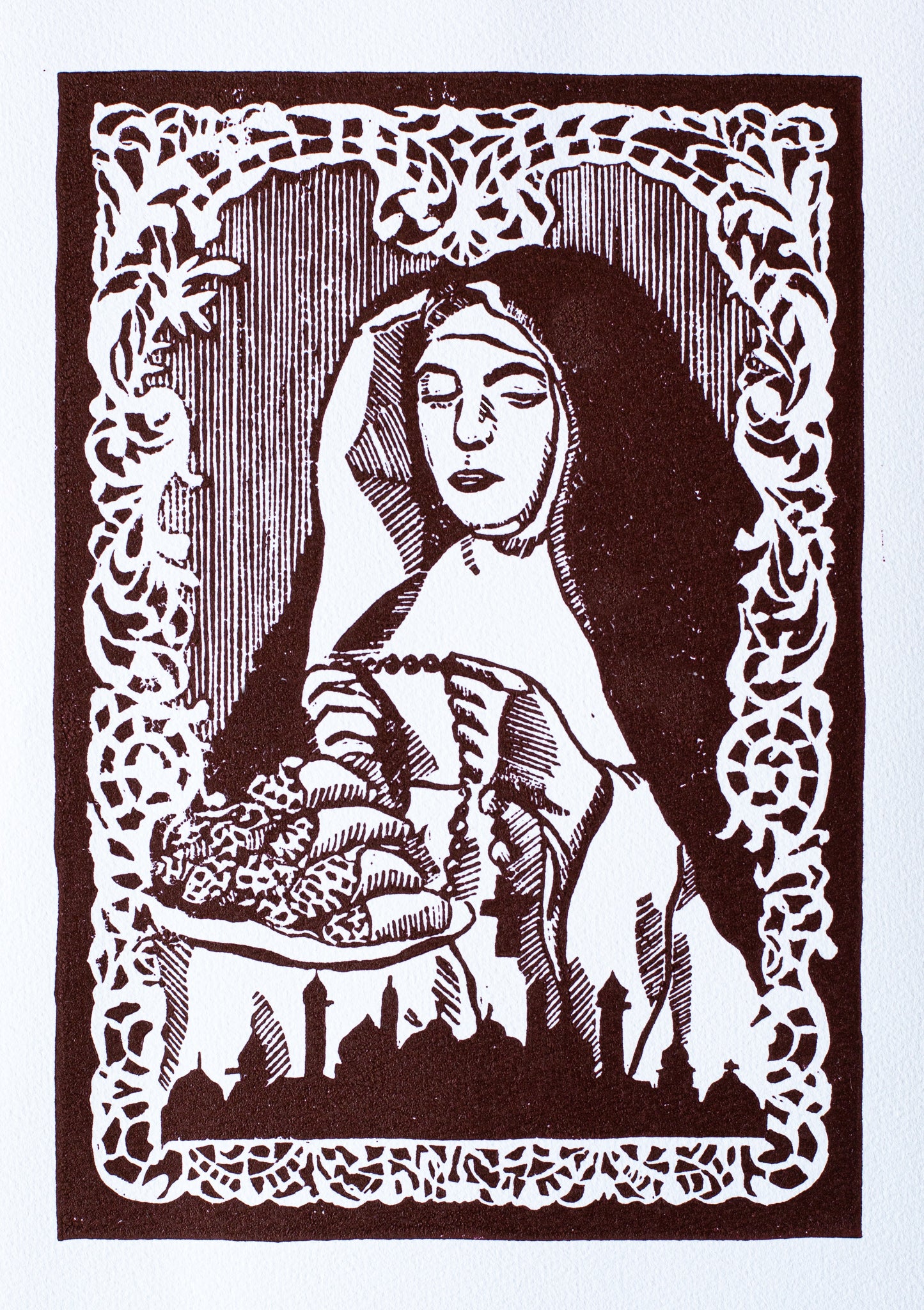 "Cannoli" linocut print